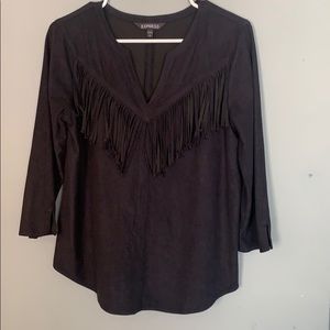 Super cute Velvet blue fringe shirt!